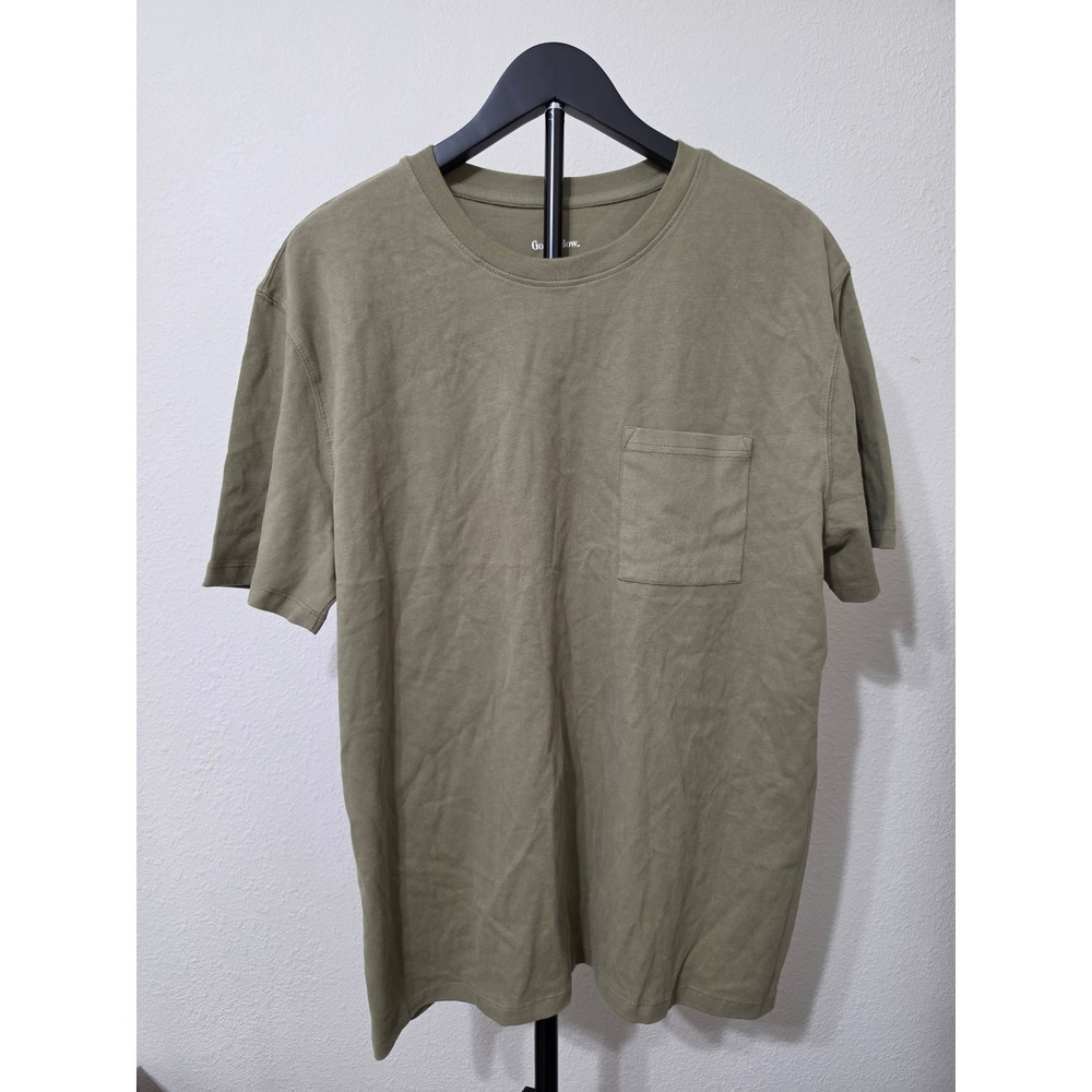 Goodfellow & Co Mens Relaxed Fit Vintage Pocket T-Shirt Olive Green Large NWT